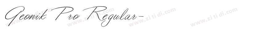 Geonik Pro Regular字体转换